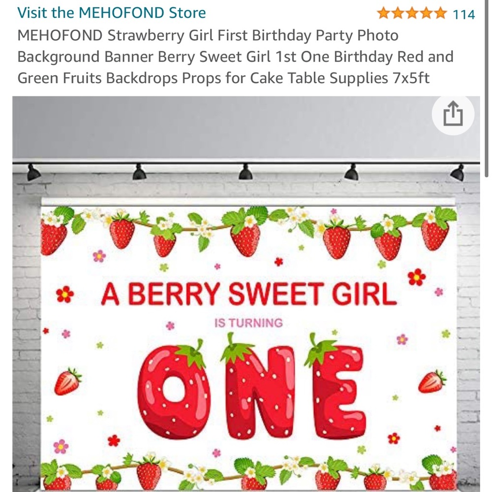 Berry sweet birthday banner